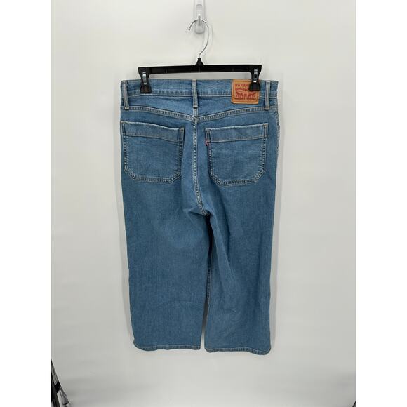 LEVI'S Mile High Cropped Wide Leg Button Fly Jean // 29 - Picture 7 of 8